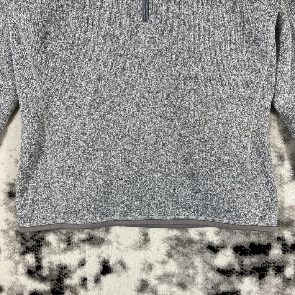 Patagonia Better Sweater Womens Size Medium White Gray 1/2 Zip Outdoors Comfort‎